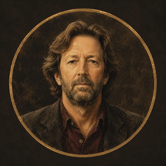 Retrato ilustrado de Eric Clapton