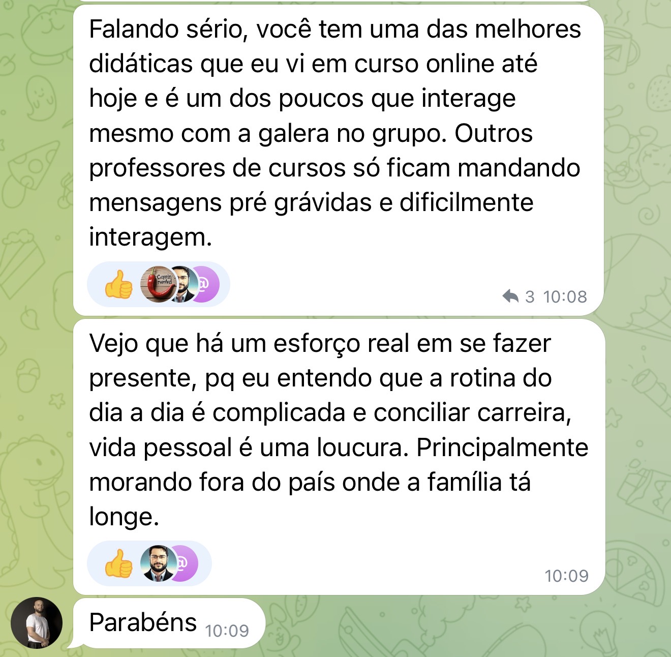 Print de depoimento de aluno do Blues Masters 1